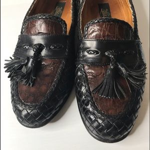 Zelli Mens Italian Leather Tassel Loafers